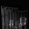 Reagenzglas aus klarem Glas mit flachem oder rundem Boden